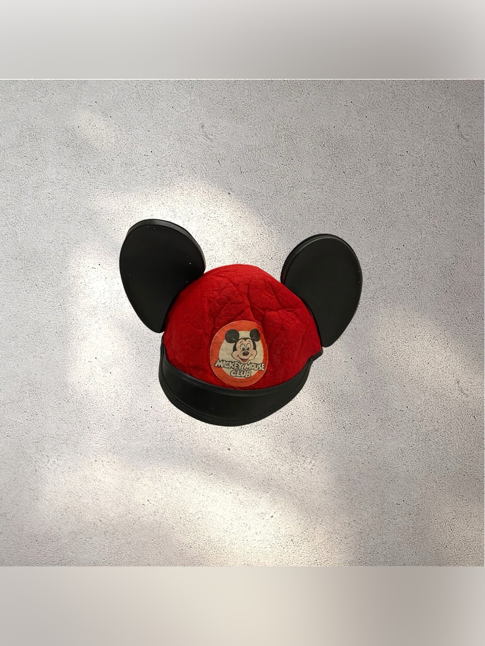 Vtg Mickey Mouse Club Member Plastic Ears Felt Hat Walt Disney Original 1960’s